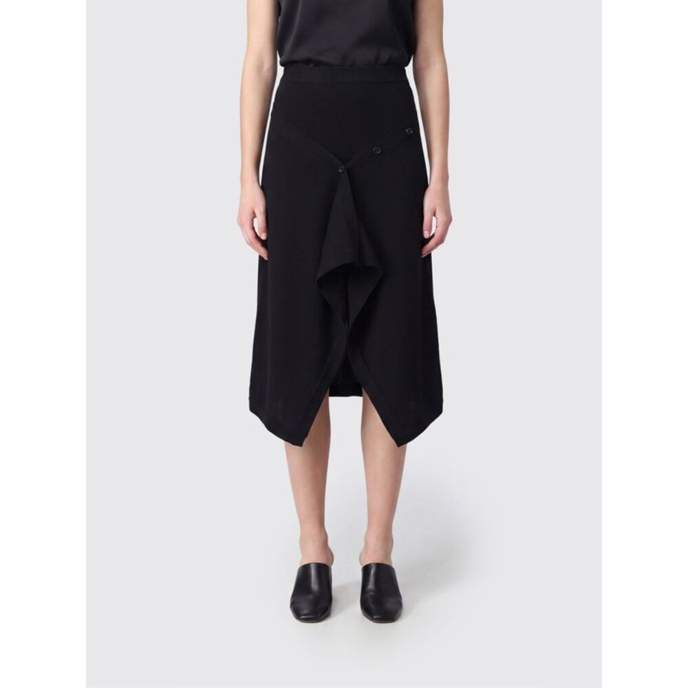 Lemaire Women Lemaire High-Waisted Asymmetrical Midi Skirt In Wool-Blend Knit